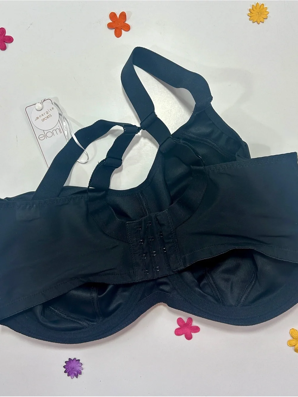 Elomi Black Energise High Impact Underwire Sports Bra 38I NWT